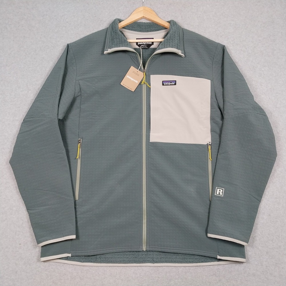 Patagonia Jacket Mens XXL Nouveau Green R2 TechFace Full Zip Hiking Outdoors